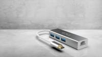 INCA ITPC-3T Type-C to USB 3.0  3 Port Usb,10/100/1000mbps Gigabit Ethernet Mulitiplexer Adaptör